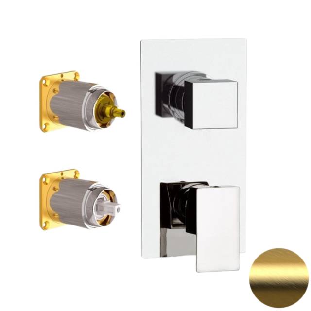 Смеситель для душа Daniel Skyline SK612D2KBDP, золото брашированное