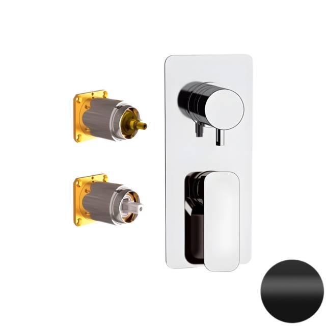 Смеситель для душа Daniel Tiara TA612D2KB15, чёрный матовый