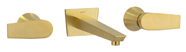 Смеситель для раковины Daniel Diva DV5022DP, золото брашированное