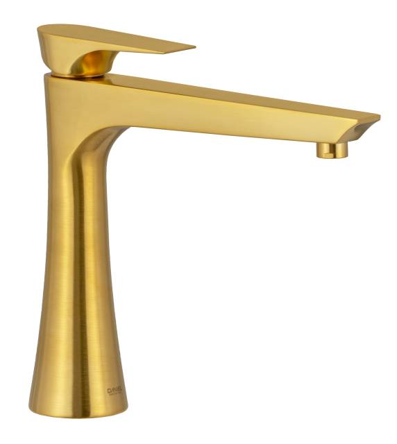 Смеситель для раковины Daniel Diva DV607BDP, золото брашированное