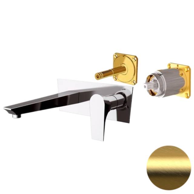 Смеситель для раковины Daniel Diva DV632KBDP, золото брашированное