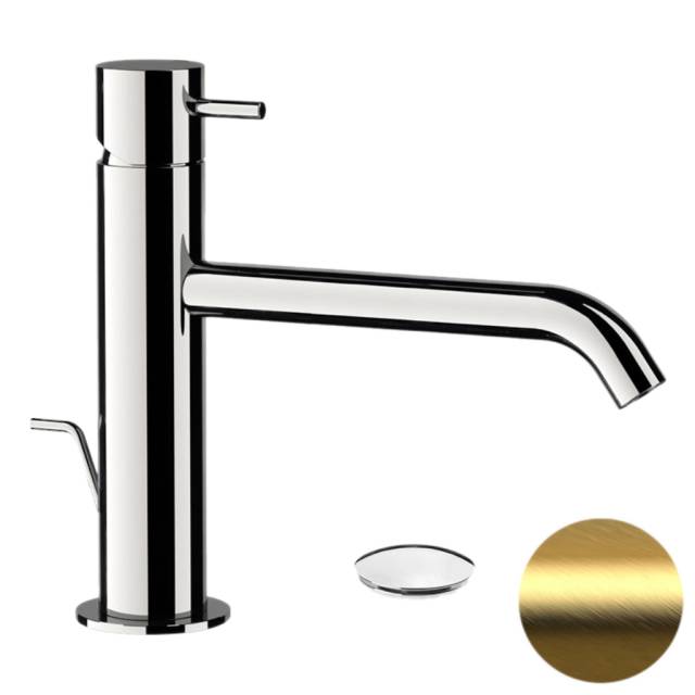 Смеситель для раковины Daniel Tokyo TK605XDP, золото брашированное