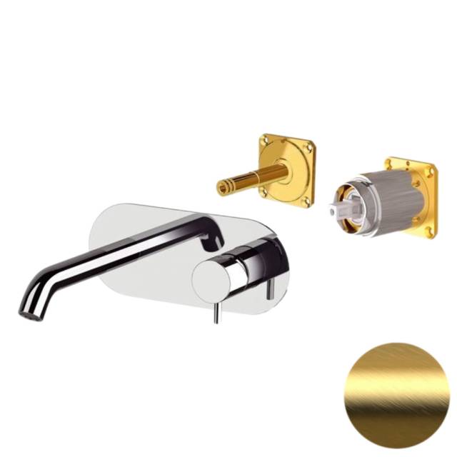 Смеситель для раковины Daniel Tokyo TK632KBDP, золото брашированное