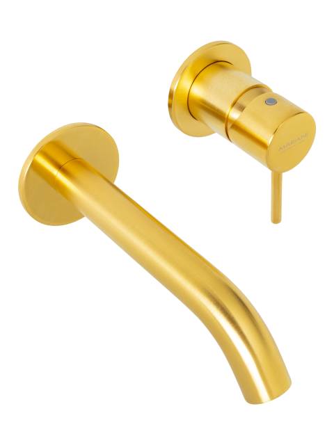 Смеситель для раковины Mariani Next B22565NSP, золото брашированное