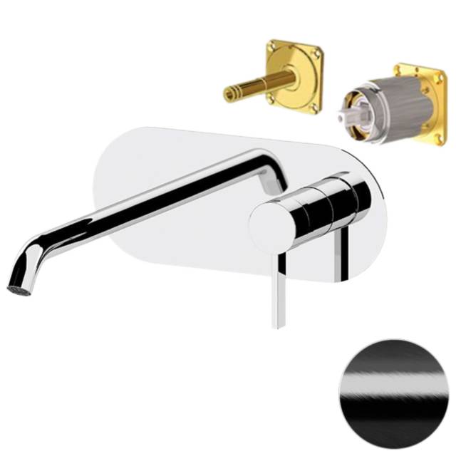 Смеситель для раковины Remer Metrica MC15LKBCFP, черный брашированный хром