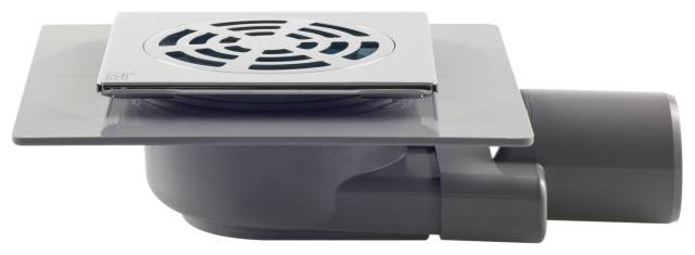 Трап 120х120 мм, горизонтальный выход DN50 OMP Tea Tirana 2665.591.8