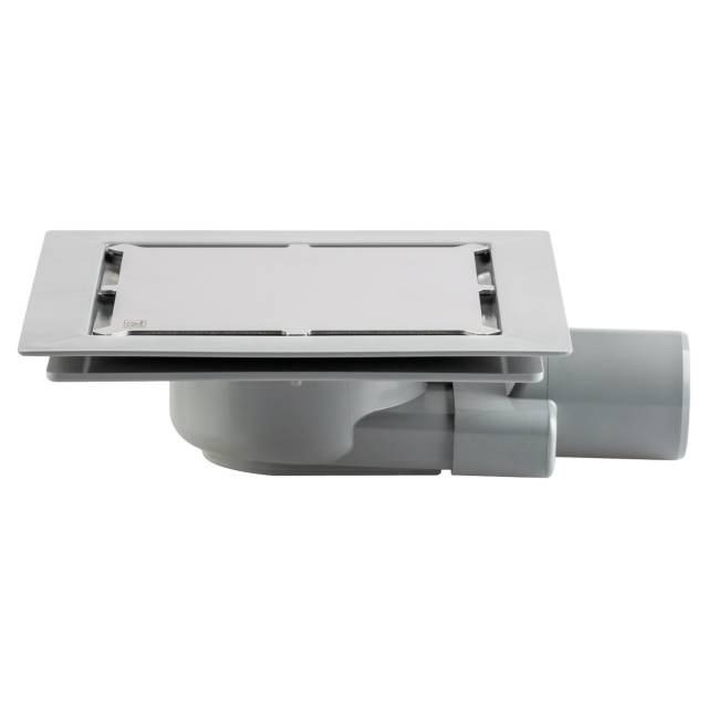 Трап 135х135 мм, решетка под плитку, горизонтальный выход OMP Tea Tirana Unseen 2665.698.8