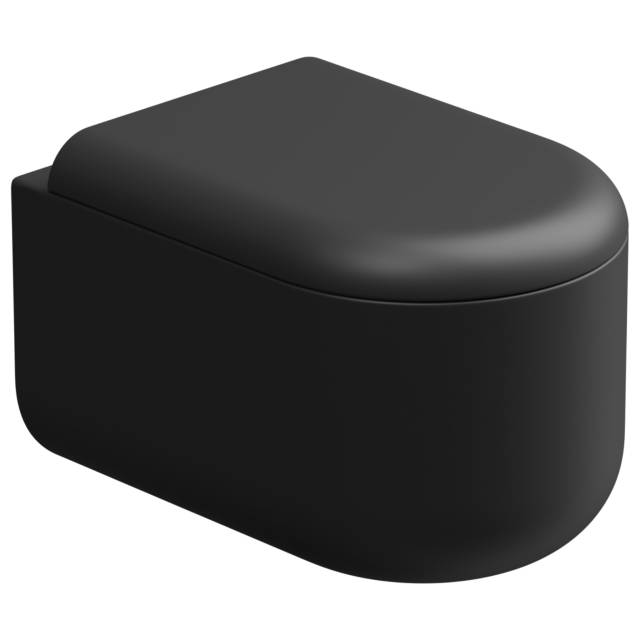 Чаша подвесного унитаза Eco Clean (торнадо) GSG Ceramic Design Petra PEWCSOEC003, черный матовый