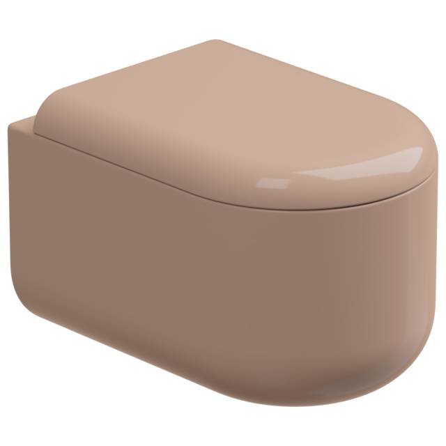 Чаша подвесного унитаза Eco Clean (торнадо) GSG Ceramic Design Petra PEWCSOEC039, Rosa Glossy