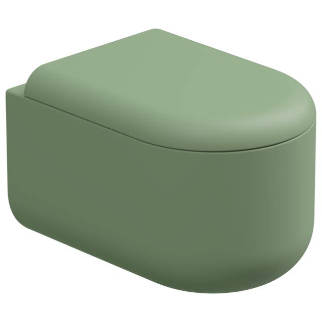 Чаша подвесного унитаза Eco Clean (торнадо) GSG Ceramic Design Petra PEWCSOEC031, Salvia Matt