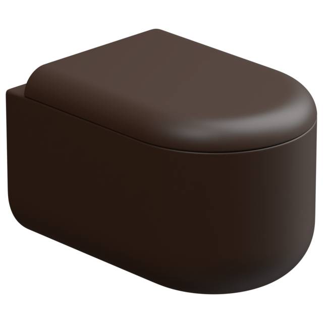 Чаша подвесного унитаза Eco Clean (торнадо) GSG Ceramic Design Petra PEWCSOEC035, Cacao Matt