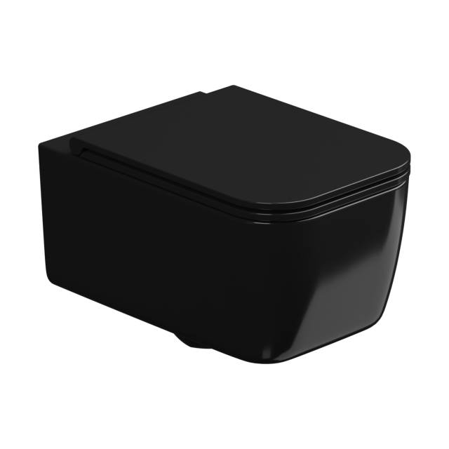Чаша подвесного унитаза GSG Ceramic Design Brio BRWCSO002, черный глянцевый