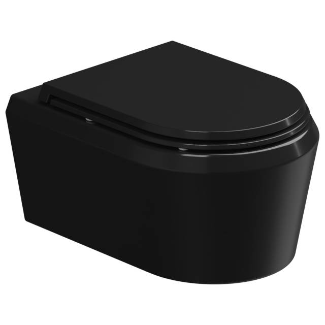 Чаша подвесного унитаза GSG Ceramic Design Cruise CRWCSO002, черный глянцевый