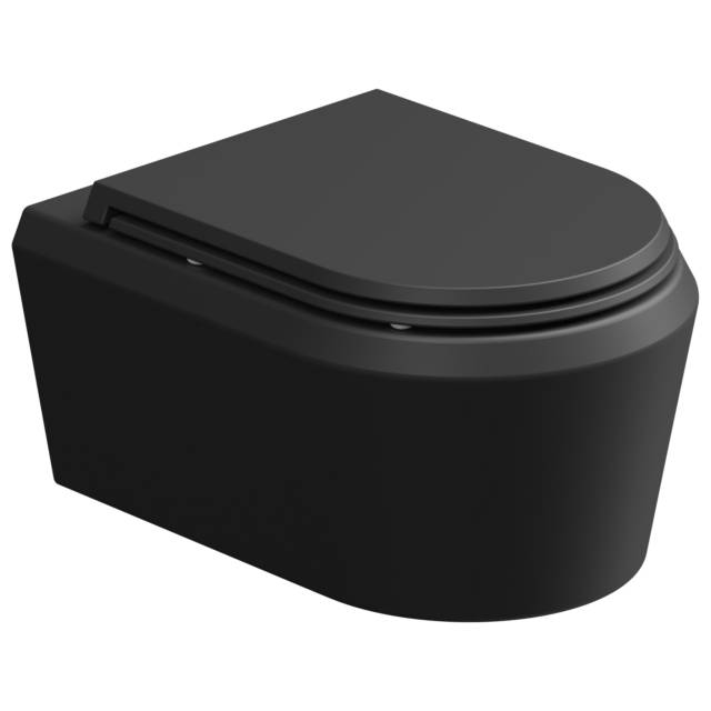 Чаша подвесного унитаза GSG Ceramic Design Cruise CRWCSO003, черный матовый
