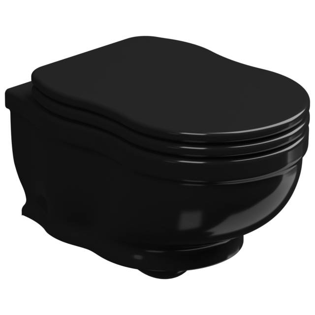 Чаша подвесного унитаза GSG Ceramic Design Time TIWCSO002, черный глянцевый