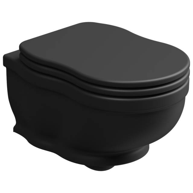 Чаша подвесного унитаза GSG Ceramic Design Time TIWCSO003, черный матовый