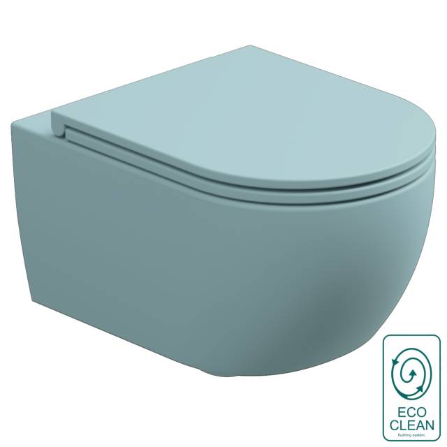 Чаша подвесного унитаза со смывом Eco Clean (торнадо) GSG Ceramic Design Like LKWCSOEC037, Ice Matt
