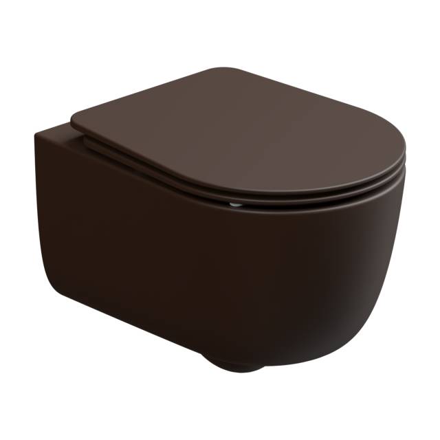 Чаша подвесного унитаза со смывом Smart Clean GSG Ceramic Design Hit! HIWCSO035, Cacao Matt