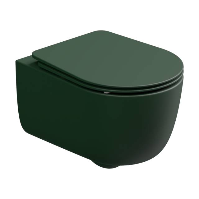 Чаша подвесного унитаза со смывом Smart Clean GSG Ceramic Design Hit! HIWCSO036, Smeraldo Matt