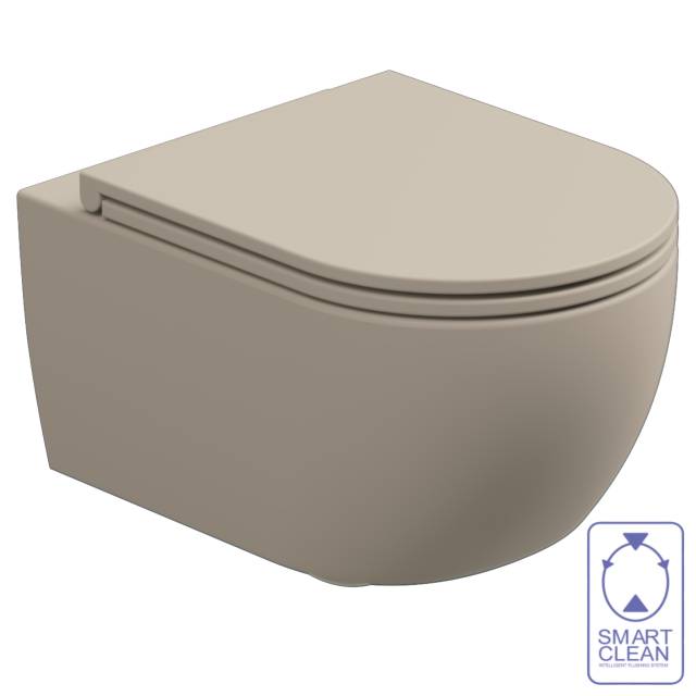 Чаша подвесного унитаза со смывом Smart Clean GSG Ceramic Design Like LKWCSO034, Sabbia Matt