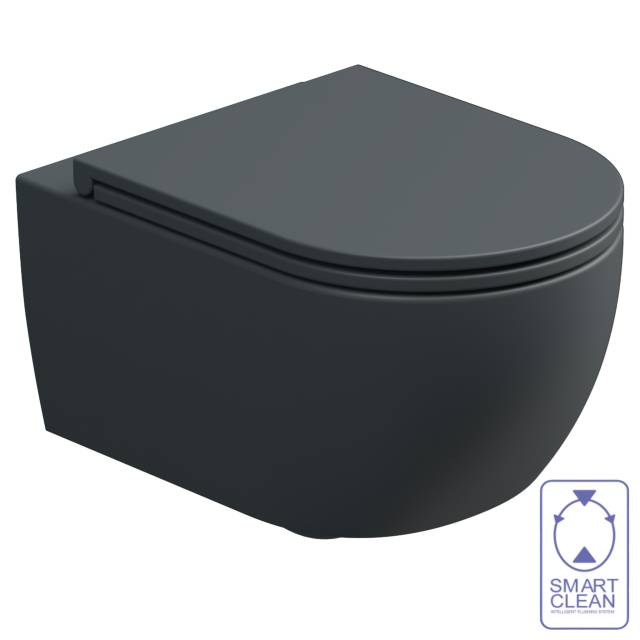 Чаша подвесного унитаза со смывом Smart Clean GSG Ceramic Design Like LKWCSO028, Ebano Matt