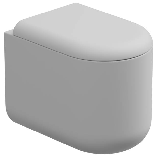 Чаша приставного унитаза Eco Clean (торнадо) GSG Ceramic Design Petra PEWC01EC001P, белый матовый