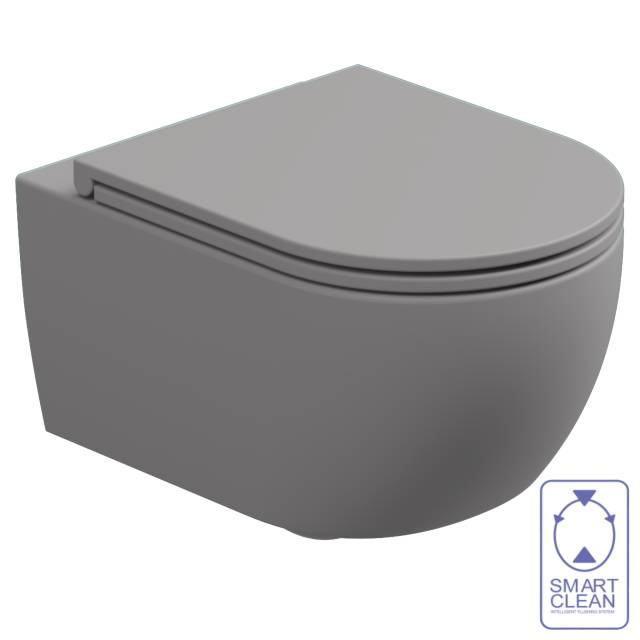 Чаша подвесного унитаза со смывом Smart Clean GSG Ceramic Design Like LKWCSO038, Fumo Matt