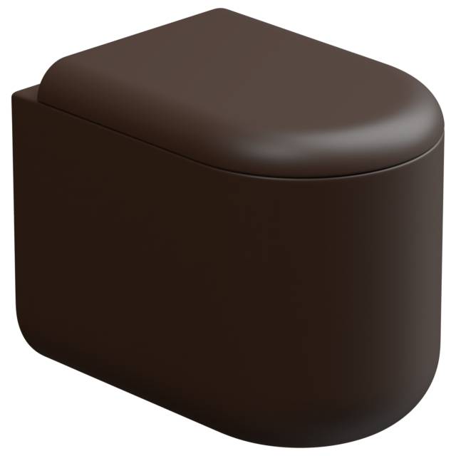 Чаша приставного унитаза Eco Clean (торнадо) GSG Ceramic Design PEWC01EC035P, Cacao Matt