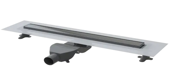 Boheme Трап линейный 80 см, с решеткой со щелью для воды и сифоном, цвет: gun metall 982-80-GM