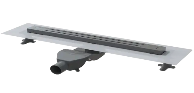 Boheme Трап линейный 80 см, с решеткой со щелью для воды и сифоном, цвет: gun metall 983-80-GM