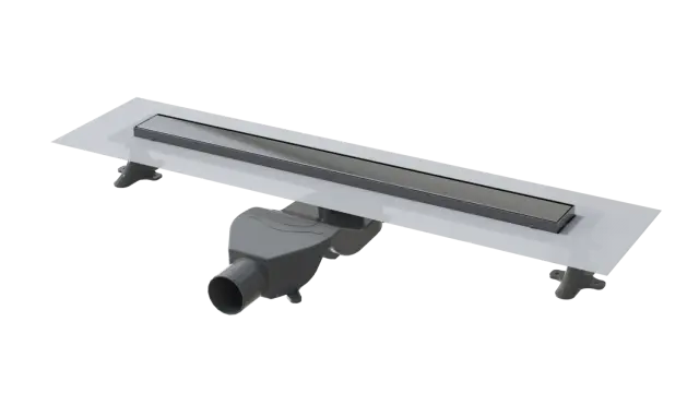 Boheme Трап линейный 60 см, с решеткой со щелью для воды и сифоном, цвет: gun metall 982-60-GM