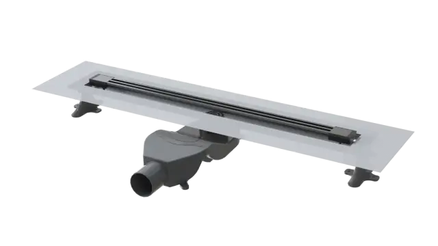 Boheme Трап линейный 60 см, с решеткой со щелью для воды и сифоном, цвет: gun metall 981-60-GM