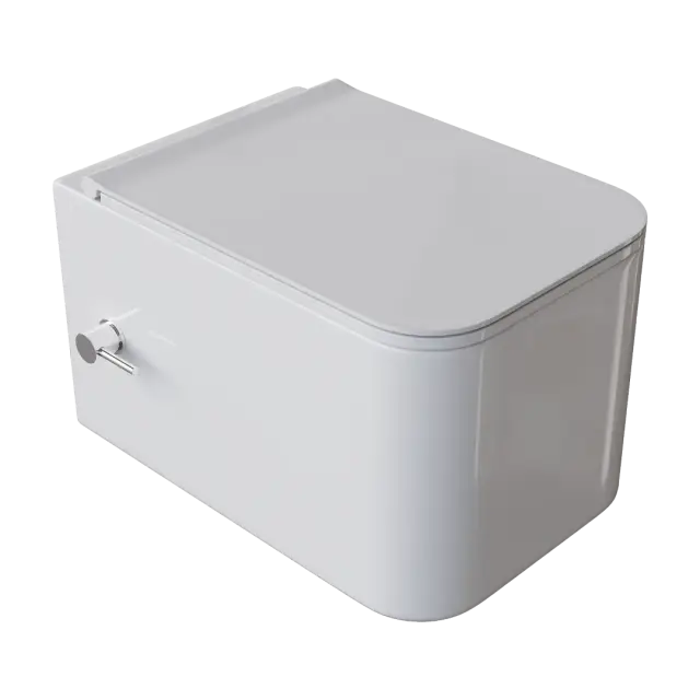 Boheme Mane Унитаз подвесной 53х34 безободковый, смыв каскадный, крышка микролифт, цвет: white 970-SET-2-W