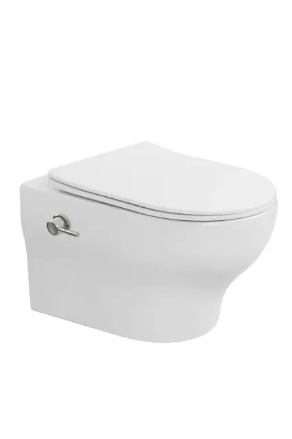 Boheme Fiore Унитаз подвесной 53х36 безободковый, смыв торнадо, крышка микролифт, цвет: white 978-SET-2-W