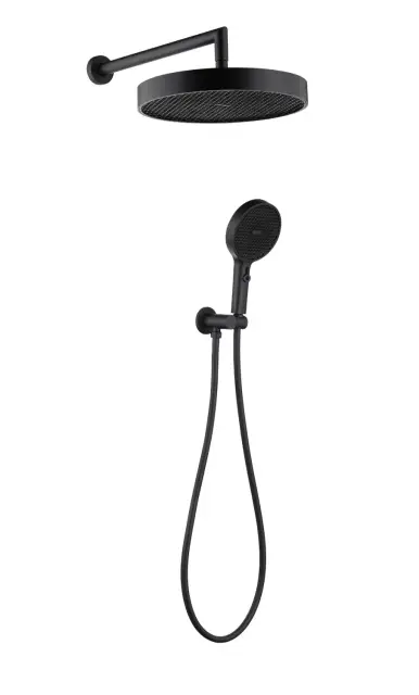 Boheme Cell Душевой комплект без смесителя - верхний душ, ручной душ, держатель, шланг, цвет: black 427-B