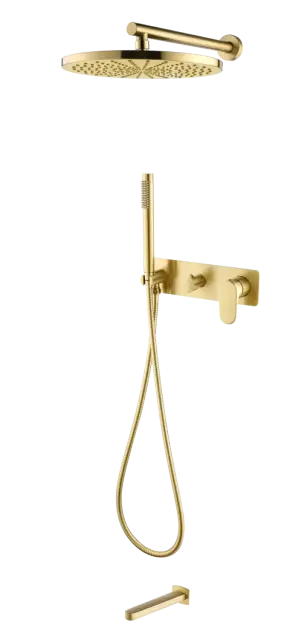 Boheme Spectre Душевой комплект встраиваемый - смеситель, верхний и ручной душ, цвет: matt gold 454-2-MG