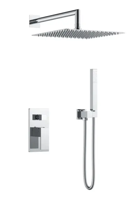 Boheme Qubic Душевой комплект встраиваемый - смеситель, верхний и ручной душ, цвет: chrome 474-3-CR