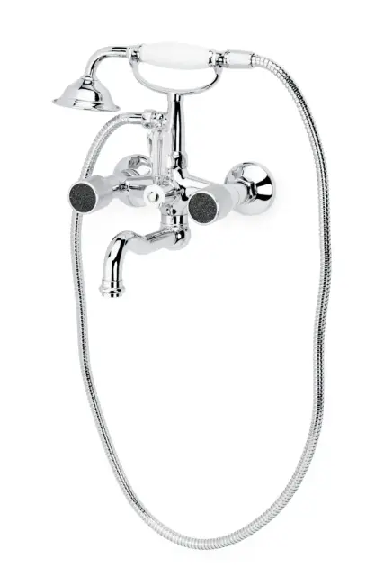 Boheme Royal Cristal Смеситель для ванны с душевым комплектом: ручной душ, шланг, цвет: chrome 273-Royal/CRST black
