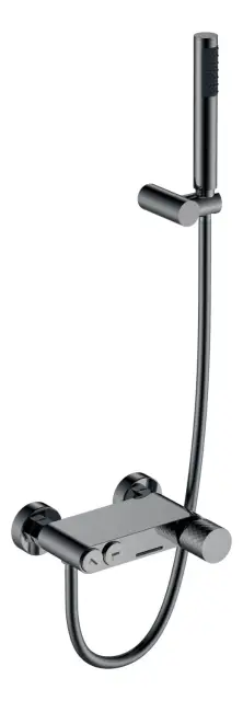 Boheme Stick Diamond Смеситель для ванны с душев. набором - ручн. душ, шланг, цвет: shine gun metall 123-SGM