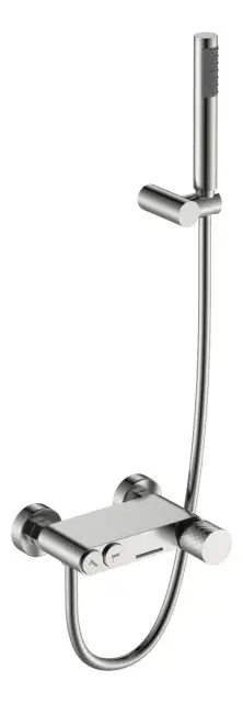 Boheme Stick Diamond Смеситель для ванны с душевым комплектом: ручной душ, шланг, цвет: nickel brush 123-NB