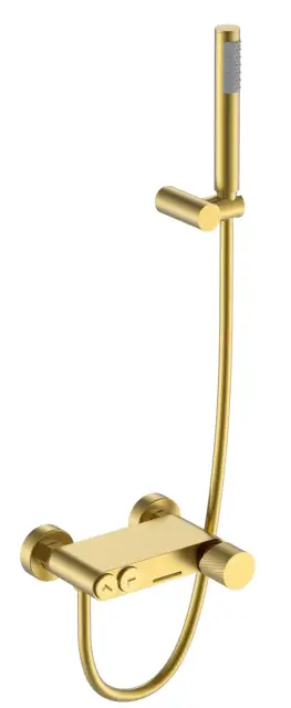 Boheme Stick Touch Смеситель для ванны с душевым комплектом: ручной душ, шланг, цвет: matt gold 123-MG.2
