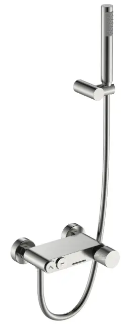 Boheme Stick Touch Смеситель для ванны с душевым комплектом: ручной душ, шланг, цвет: nickel brush 123-NB.2