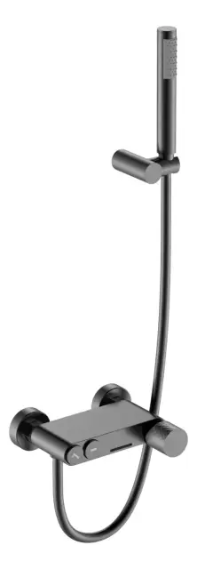 Boheme Stick Diamond Смеситель для ванны с душевым комплектом: ручной душ, шланг, цвет: gun metall 123-GM