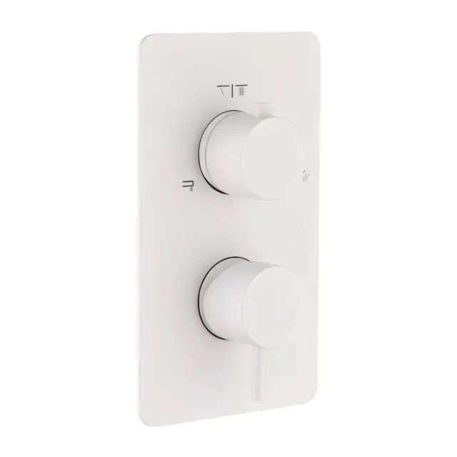 Boheme Cell Смеситель термостатический встраиваемый, 2 потребителя, с внут. частью, цвет: matt white 135-2-MW