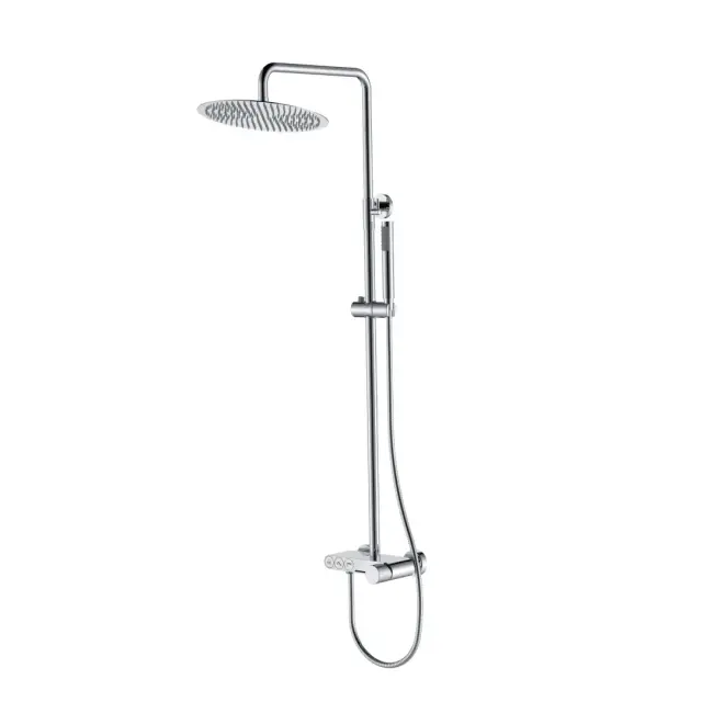 Boheme Stick Spirale Душевая стойка: смеситель, ручн. душ 1 режим, верх. душ 30 см, цвет: chrome 128-CRCR.4