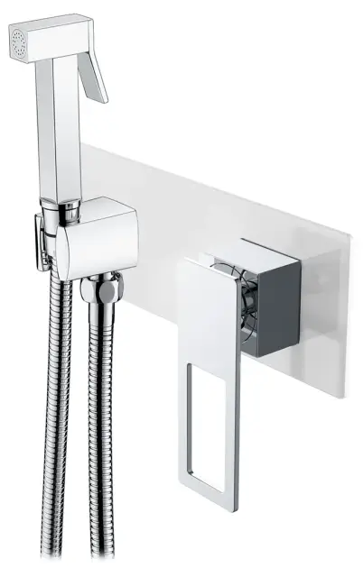 Boheme Q Гигиенический душ со смесителем и встраиваемой частью, цвет: white/chrome 147-WCR