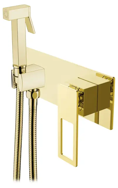 Boheme Q Гигиенический душ со смесителем и встраиваемой частью, цвет: gold 147-GG