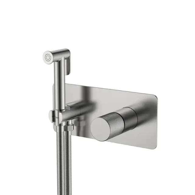 Boheme Stick Spirale Гигиенический душ со смесителем и встраиваемой частью, цвет: nickel brush 127-NB.4