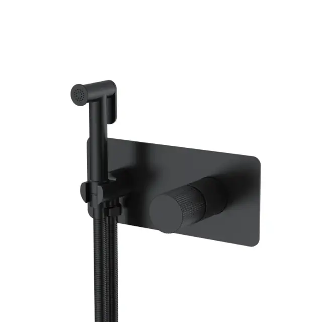 Boheme Stick Linea Гигиенический душ со смесителем и встраиваемой частью, цвет: black 127-BB.3