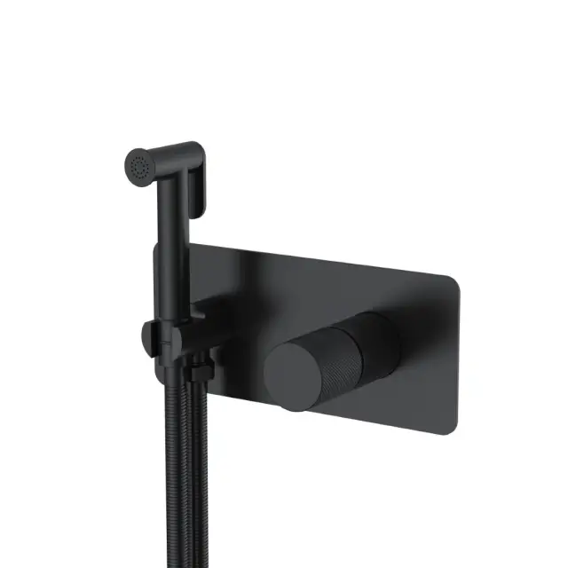 Boheme Stick Spirale Гигиенический душ со смесителем и встраиваемой частью, цвет: black 127-BB.4